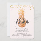 Housewarming Aloha Luau Hawaiian Party Uitnodiging (Voorkant)