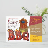 Housewarming barbecue uitnodigingen (Staand voorkant)