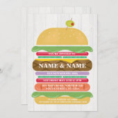 Housewarming BBQ Burger Stack New Home Invite Kaart (Voorkant / Achterkant)