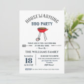 Housewarming BBQ-feest Achtertuin Barbecue  Kaart (Staand voorkant)