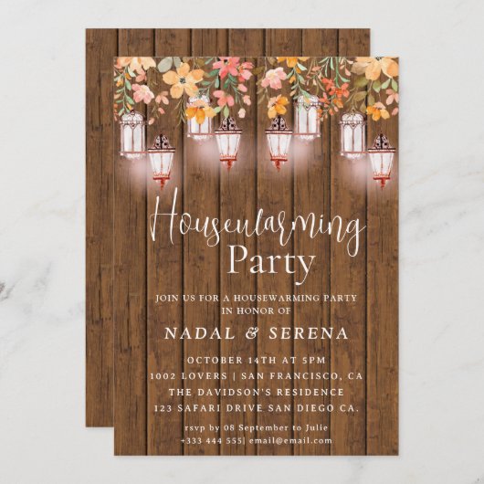 Housewarming BBQ Mason Jar Uitnodiging (Voorkant / Achterkant)