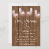 Housewarming BBQ Mason Jar Uitnodiging (Voorkant)