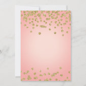 Housewarming Blush roze & Gold Glitter Confetti Kaart (Achterkant)