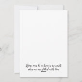 Housewarming Card "Home Kan een hemel op aarde zij Feestdagenkaart (Achterkant)