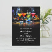 Housewarming Cocktail Party Kaart (Staand voorkant)