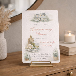 Housewarming Dinner Gathering Invitation Kaart