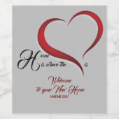 Housewarming Eten en Drinken Etikettenreeks Wijn Etiket (Enkel label)