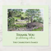 Housewarming Farmhouse Thirlmere Lake District UK Sparkling Wijnetiket (Enkel label)