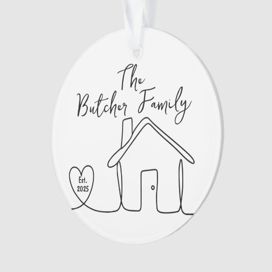 Housewarming gift, New Home, Personalized Gift Ornament (voorkant)