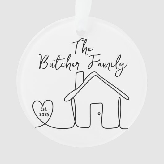 Housewarming gift, New Home, Personalized Gift Ornament (voorkant)