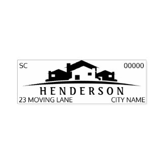 Housewarming Gift Rubber Stamp - Gepersonaliseerd Zelfinktende Stempel