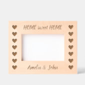 Housewarming Heart Pattern Houten foto lijst Gegraveerde Lijstjes (Voorkant)