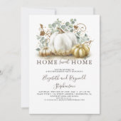 Housewarming Home Sweet Herfst White Pumpkin Kaart (Voorkant)