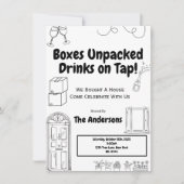 Housewarming Invitation Cute and Funny Kaart (Voorkant)