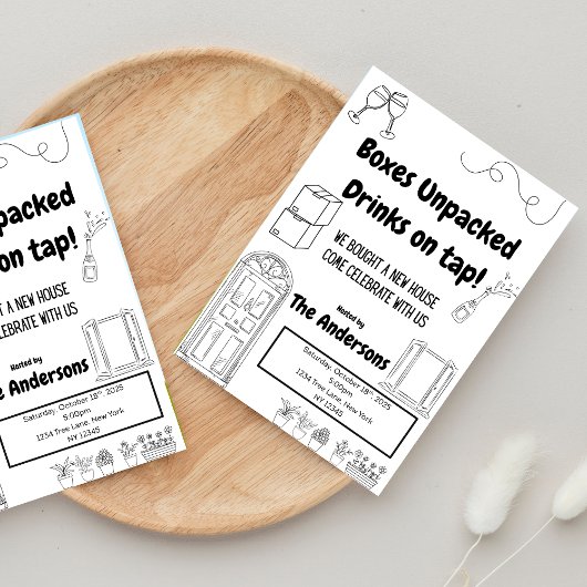 Housewarming Invitation Cute and Funny Kaart