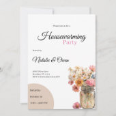 Housewarming Invitation • Floral New Home Party Kaart (Voorkant)