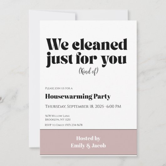 Housewarming Invitation • Funny New Home Party Inv Kaart (Voorkant)