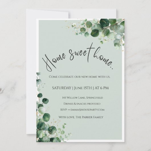 Housewarming Invitation – Home Sweet Home Kaart (Voorkant)