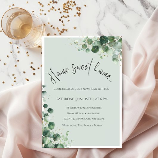 Housewarming Invitation – Home Sweet Home Kaart