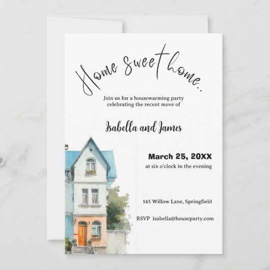 Housewarming Invitation • Home Sweet Home Kaart (Voorkant)
