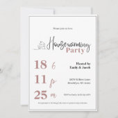 Housewarming Invitation • Modern New Home Party In Kaart (Voorkant)