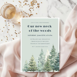 Housewarming Invitation Our New Neck of the Woods Kaart