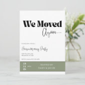Housewarming Invitation • We Moved New Home Party  Kaart (Staand voorkant)
