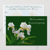 Housewarming Invitation - White Bearded Iris Kaart (Voorkant / Achterkant)