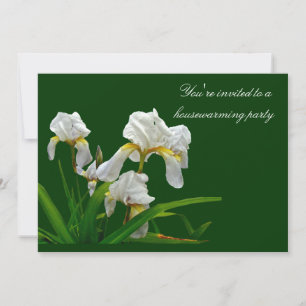 Housewarming Invitation - White Bearded Iris Kaart