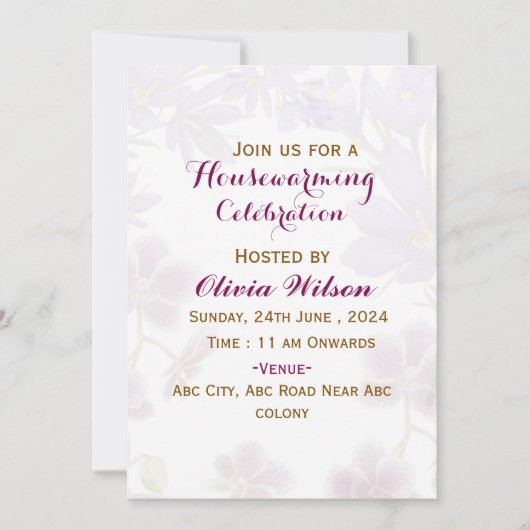 Housewarming Invitations  Kaart (Voorkant)