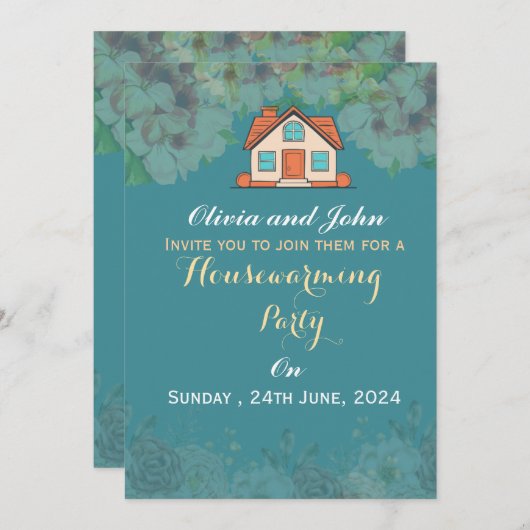 Housewarming Invitations  Kaart (Voorkant / Achterkant)
