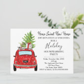 Housewarming Kerstvakantie Nieuw Home Bash Kaart (Staand voorkant)