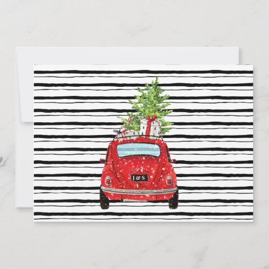 Housewarming Kerstvakantie Nieuw Home Bash Kaart (Achterkant)