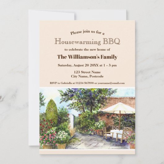 Housewarming New Home Terrace of Manor House York Kaart (Voorkant)