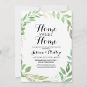 Housewarming Nieuw Huis Bladerdek Bladeren Bladere Kaart (Voorkant)