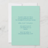 HOUSEWARMING NIEUW HUIS Kleurrijke voordeur partij Kaart (Achterkant)