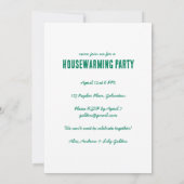 Housewarming Nieuw Huis Tuin Waterverf Schattige F Kaart (Achterkant)