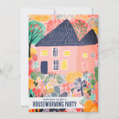 Housewarming Nieuw Huis Tuin Waterverf Schattige F Kaart (Voorkant)
