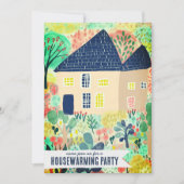 Housewarming Nieuw Huis Tuin Waterverf Schattige F Kaart (Voorkant)