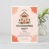 Housewarming Nodig Sjabloon uit, Oranje Uitnodigin Kaart (Staand voorkant)