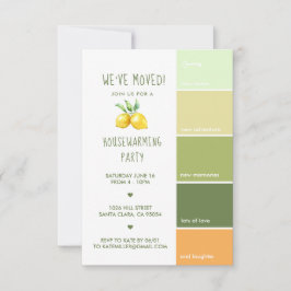 housewarming party | Bewerkbare kleur van de verfc Kaart
