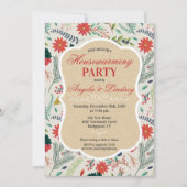 Housewarming Party Bloemen Patroon uitnodiging (Voorkant)