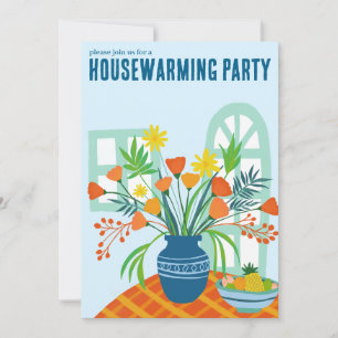 HOUSEWARMING Party Bloemenboeket Nieuw Home Schatt Kaart