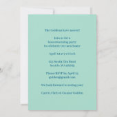 HOUSEWARMING Party Bloemenboeket Nieuw Home Schatt Kaart (Achterkant)