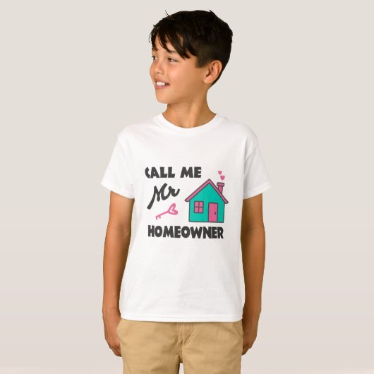 Housewarming party Call me Mr Homeowner T-shirt (Voorkant volledig)