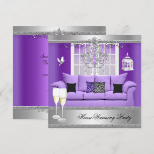 HouseWarming Party Champagne Chandelier Sofa Kaart