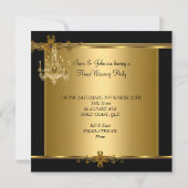 HouseWarming Party Chandelier  Gold Black Kaart (Achterkant)