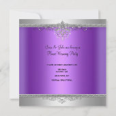 HouseWarming Party Chandelier Paarse Sofa Silver Kaart (Achterkant)