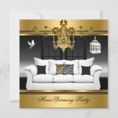 HouseWarming Party Chandelier Rich Gold Black Kaart (Voorkant)
