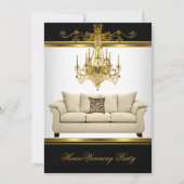 HouseWarming Party Chandelier Rich Gold Black Kaart (Voorkant)